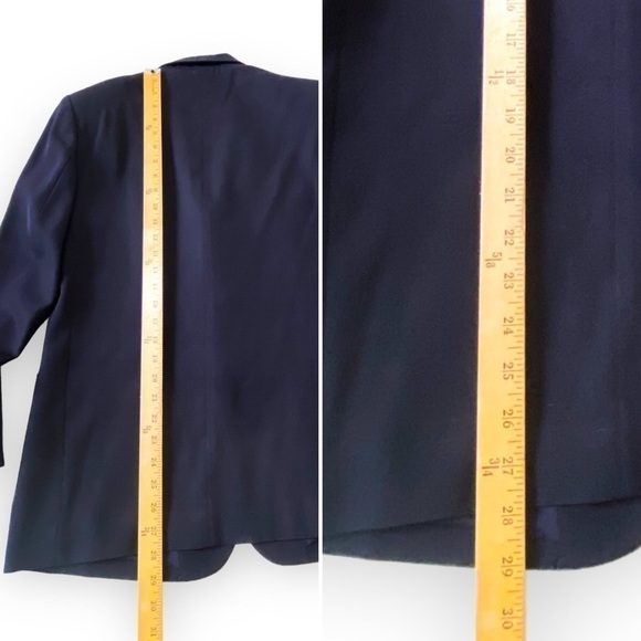 Vintage Et Vous (Paris) Navy Blue Wool Jacket, Size Unisex S, From 90s - Picture 15 of 15